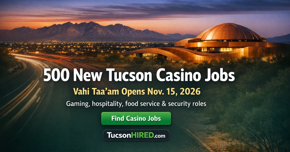 Casino Del Sol Vahi Taa'am Sets Nov. 15 Opening, 500 New Tucson Jobs